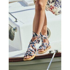 NIB CLERGERIE x CHUFY Paris ISABELA Sandals Size 8 Sicily Print